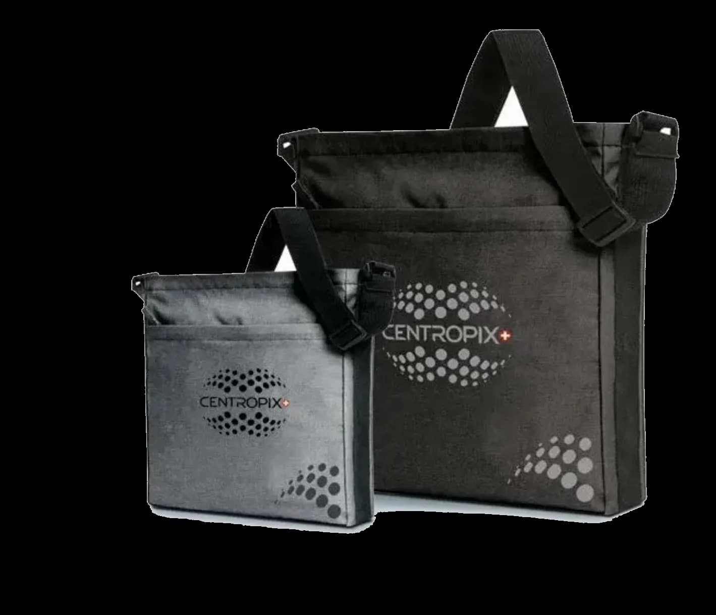 Black CENTROPIX carrying bags