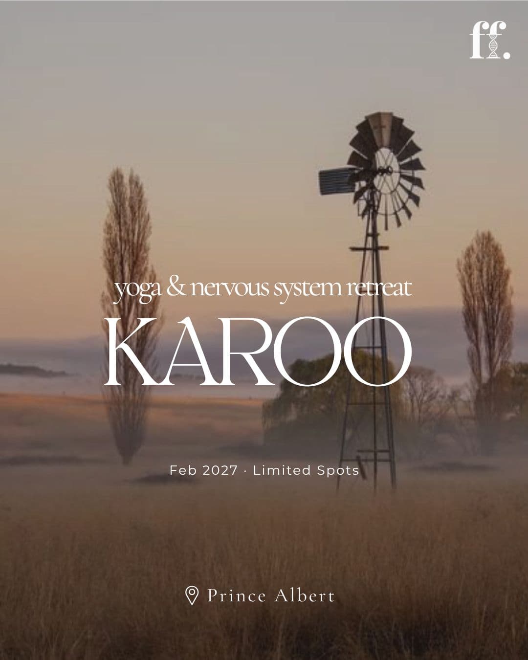 Karoo yoga and nervous system retreat in Prince Albert, February 2027